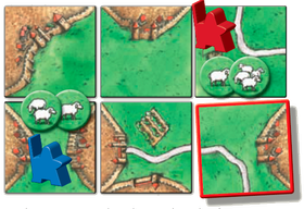 Настольная игра Каркассон: Холмы и овцы дополнение Carcassonne: Schafe und Hügel изображение