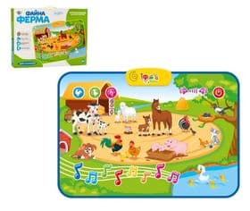 Інтерактивний музичний килимок з піснями та звуками тварин Limo Toy M 3455