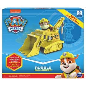 Игровой набор Крепыш с бульдозером и буром Щенячий патруль/Paw Patrol - Rubble's Diggin' Bulldozer - Figure and Vehicle изображение 2