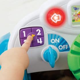 Развивающий центр, машинка, сортер Смейся и учись голубая Fisher-Price Laugh Learn Smart Stages Crawl Around Car изображение 3