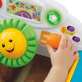 Развивающий центр, машинка, сортер Смейся и учись голубая Fisher-Price Laugh Learn Smart Stages Crawl Around Car изображение 4