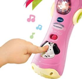 Музыкальный микрофон-погремушка розовый VTech Baby Babble and Rattle Microphone изображение 1