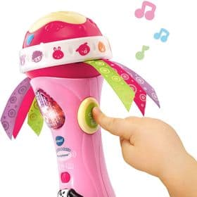 Музыкальный микрофон-погремушка розовый VTech Baby Babble and Rattle Microphone изображение 2