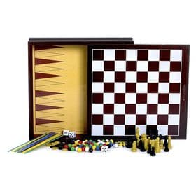 Набор из 10 классических игр (в деревянной коробке) Spin Master изображение 1