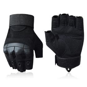 Перчатки тактические военные-армейские беспалые черные размер XL Тактичні рукавиці чорні