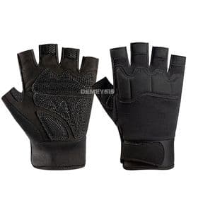 Перчатки для военных тактические без пальцев черные размер XL Тактичні рукавиці без пальців