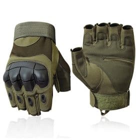 Перчатки тактические военные без пальцев зеленые размер M Тактичні рукавиці зелені М