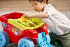 Тележка-каталка-сортер Building Basics Shape Sorting Wagon Building Set Classic фото 4