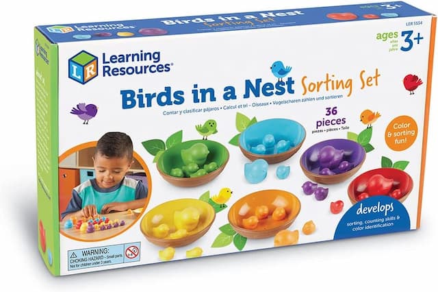 Набор для сортировки Птички в гнездах Learning Resources Birds in a Nest изображение 5