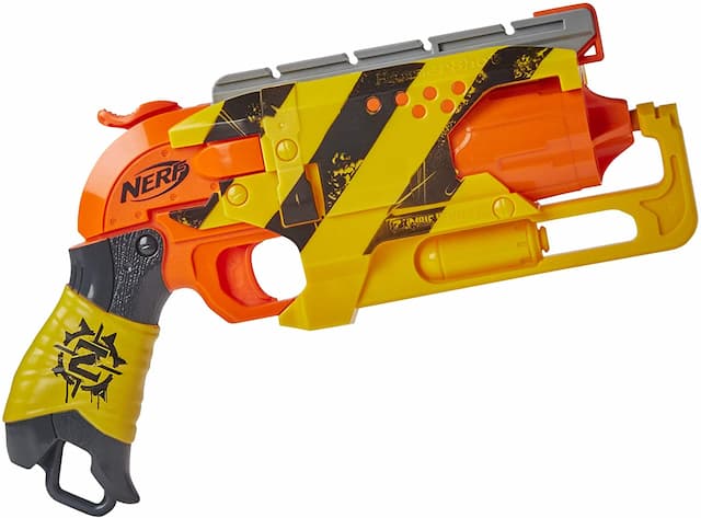 Бластер Нерф Зомби Страйк Хаммершот желтый NERF Zombie Strike Hammershot изображение 6