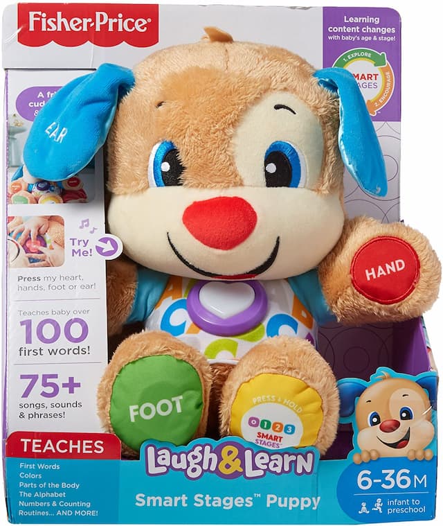 Интерактивная игрушка Умный щенок Фишер Прайс Fisher-Price Laugh & Learn Smart Stages Puppy изображение 1