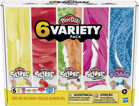 Игровой набор 6 разных готовых слаймов Play-Doh  6 Pack - Slime изображение 2