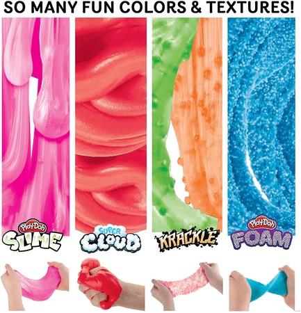 Игровой набор 6 разных готовых слаймов Play-Doh  6 Pack - Slime изображение 8