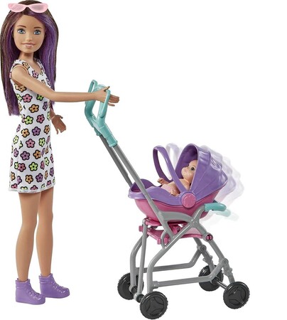 Barbie Skipper Babysitters with Stroller and Baby зображення 2