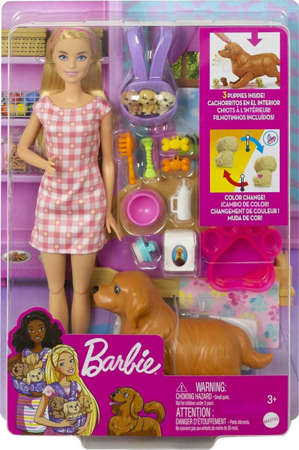 Barbie Doll with Mommy Dog and Newborn Puppies зображення 3