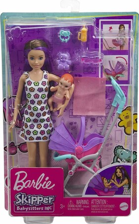 Barbie Skipper Babysitters with Stroller and Baby зображення 4