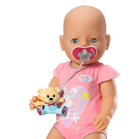 Фото4 Интерактивная пустышка для куклы BABY BORN - НЕ БУДЕМ ПЛАКАТЬ (звук, свет, в ассорт.) Каталог