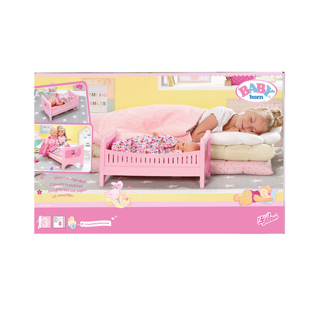 Фото6 Кроватка для куклы BABY BORN - СЛАДКИЕ СНЫ (с постельным набором) Каталог