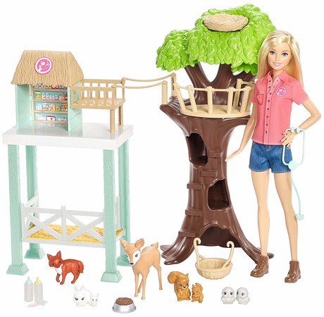 Игровой набор Барби Центр заботы о животных Barbie Animal Rescuer Doll & Playset