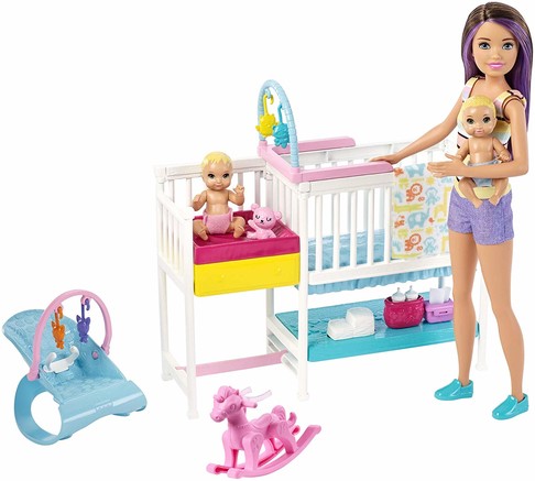 Игровой набор Барби Детская комната из серии "Уход за малышами" Barbie Skipper Babysitters GFL38 фото 1
