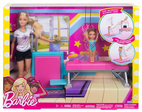 Игровой набор Барби гимнастка и ее ученица Barbie Flippin Fun Gymnast DMC37 изображение 4