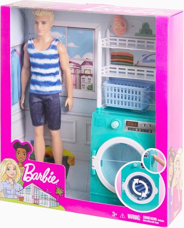 Игровой набор Барби Кен и стиральная машина Barbie Ken Doll and Accessories FYK52 фото 6