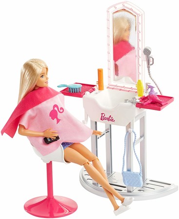 Игровой набор Барби Салон красоты Barbie Salon & Doll, Blonde FJB36