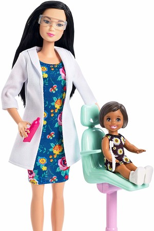 Игровой набор кукла Барби Стоматолог брюнетка Barbie Dentist Doll & Playset, Black Hair FXP17 фото 2