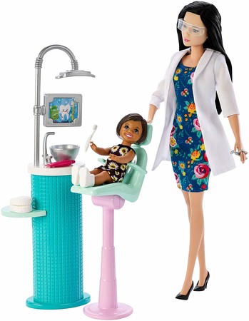 Игровой набор кукла Барби Стоматолог брюнетка Barbie Dentist Doll & Playset, Black Hair FXP17 фото 7