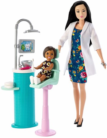 Игровой набор кукла Барби Стоматолог брюнетка Barbie Dentist Doll & Playset, Black Hair FXP17 фото 9