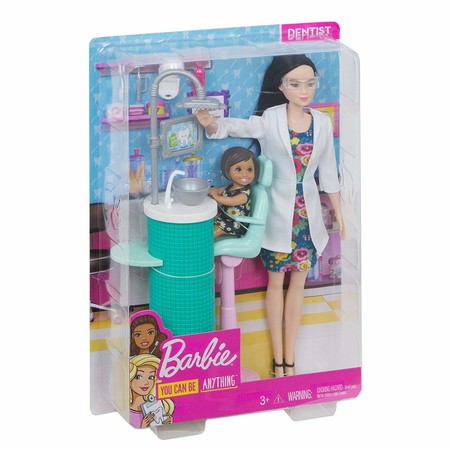 Игровой набор кукла Барби Стоматолог брюнетка Barbie Dentist Doll & Playset, Black Hair FXP17 изображение 11
