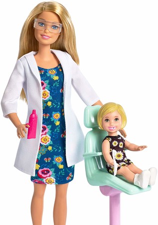 Игровой набор кукла Барби Стоматолог блондинка Barbie Dentist Doll & Playset FXP16 изображение 1