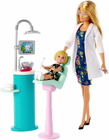 Игровой набор кукла Барби Стоматолог блондинка Barbie Dentist Doll & Playset FXP16 изображение 3