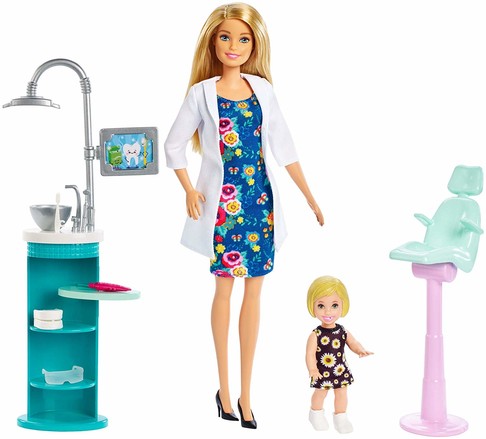 Игровой набор кукла Барби Стоматолог блондинка Barbie Dentist Doll & Playset FXP16 изображение 7