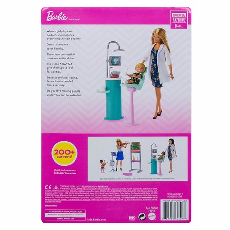 Игровой набор кукла Барби Стоматолог блондинка Barbie Dentist Doll & Playset FXP16 изображение 6