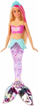 Кукла Барби Мерцающая русалочка Подводное сияние Дримтопия Barbie Dreamtopia Sparkle Lights Mermaid GFL82 изображение 1