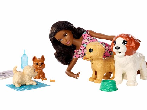 Игровой набор кукла Барби Уход за щенками брюнетка Barbie Doggy Daycare, Brunette FXH09 фото 3