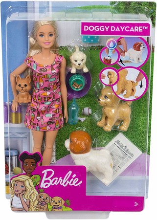 Игровой набор Барби Уход за щенками Блондинка Barbie Doggy FXH08 изображение 9