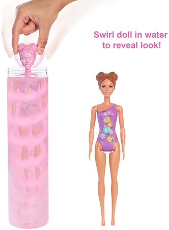 Игровой набор Барби в купальниках Цветное перевоплощение Barbie Color Reveal Doll with 7 Surprises изображение 1