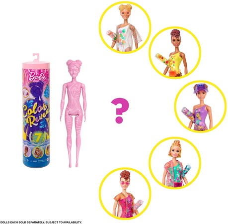 Игровой набор Барби в купальниках Цветное перевоплощение Barbie Color Reveal Doll with 7 Surprises изображение 5