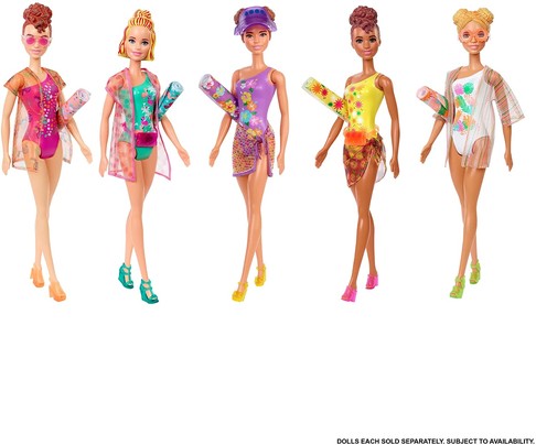 Игровой набор Барби в купальниках Цветное перевоплощение Barbie Color Reveal Doll with 7 Surprises изображение 6
