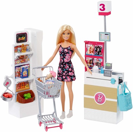 Игровой набор Барби в Супермаркете, блондинка Barbie Supermarket Set, Blonde FRP01