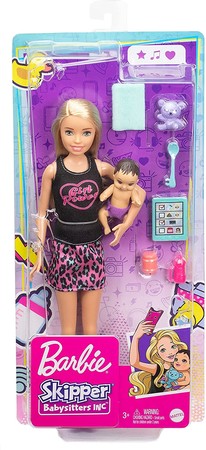 Игровой набор Барби Скиппер няня Кормление блондинка Barbie изображение 4