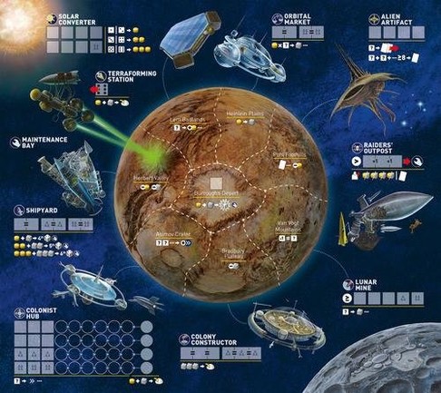 Настольная игра Чужие Рубежи: пятое издание Alien Frontiers изображение