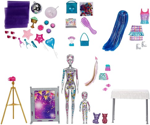 Игровой набор Барби Цветное преображение Barbie Color Reveal Surprise Party Set изображение 3