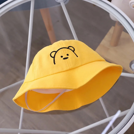 Детская панамка с мишкой желтая 1-4 года Капелюх дитячий колір жовтий изображение 2