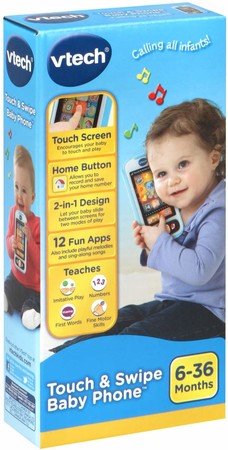 Детский музыкальный развивающий мобильный телефон VTech Touch and Swipe Baby Phone 80-146189 изображение 3