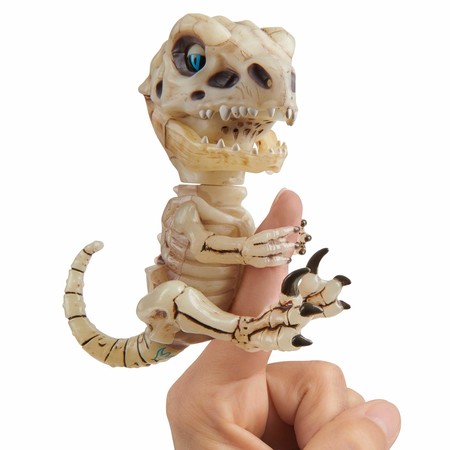 Интерактивный ручной динозавр Костяной скелет Мрак (Песок) Фингерлингс WowWee Untamed Skeleton Raptor by Fingerlings Gloom (Sand) 3982 фото 5