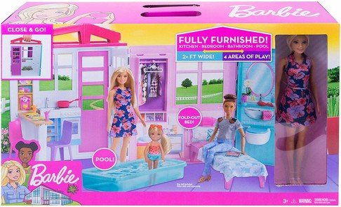 Кукольный дом для Барби с куклой Портативный Barbie Doll and Dollhouse FXG55 изображение 5