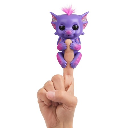 Интерактивный ручной дракон Кайлин фиолетовый Фингерлинг Fingerlings 